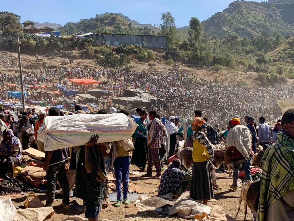 Pilgrim Crowd Lalibela Ethiopia